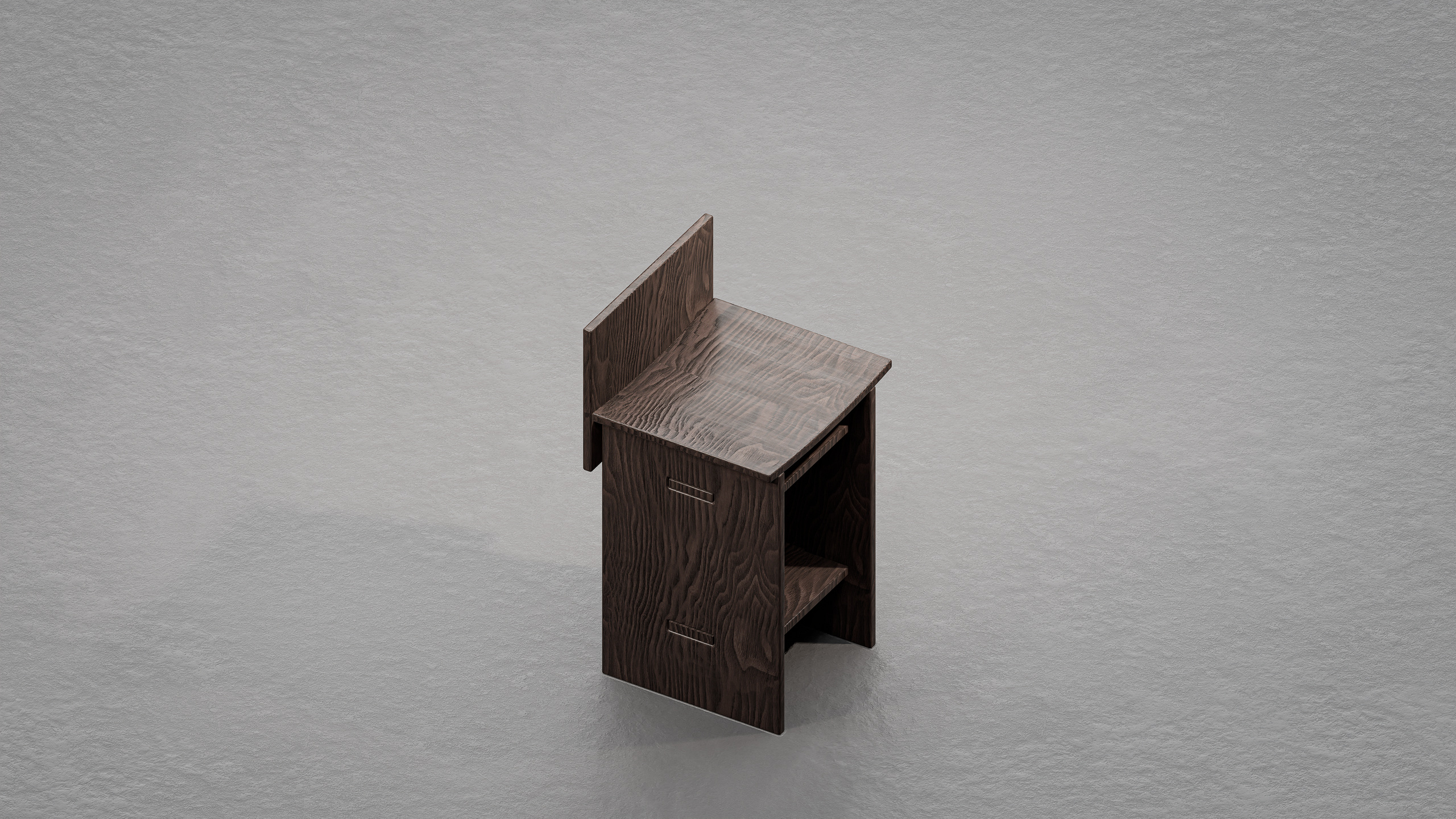 Beton Vienna — Custom walnut stool