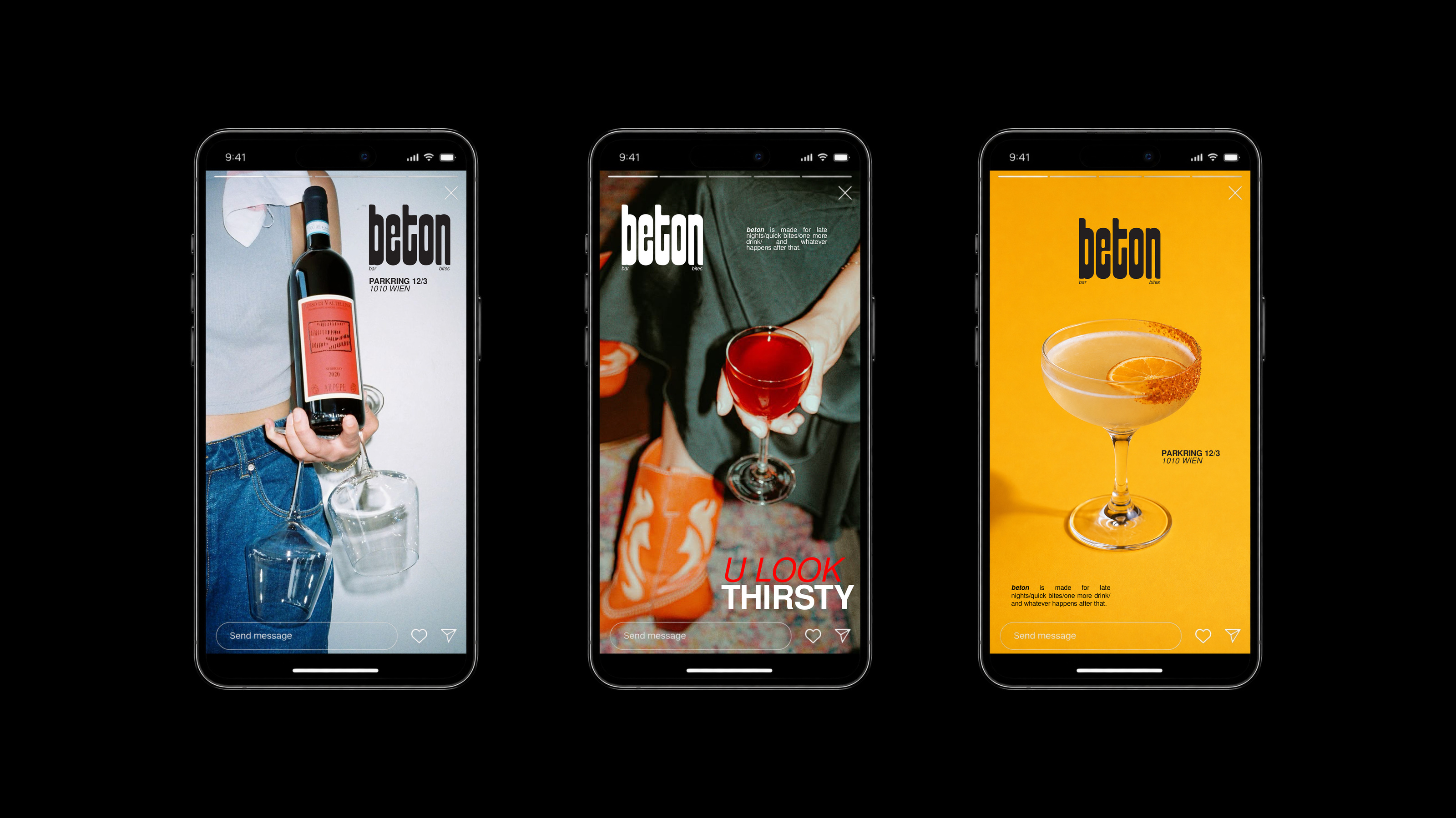 Beton Vienna — Beton visual identity — digital stories