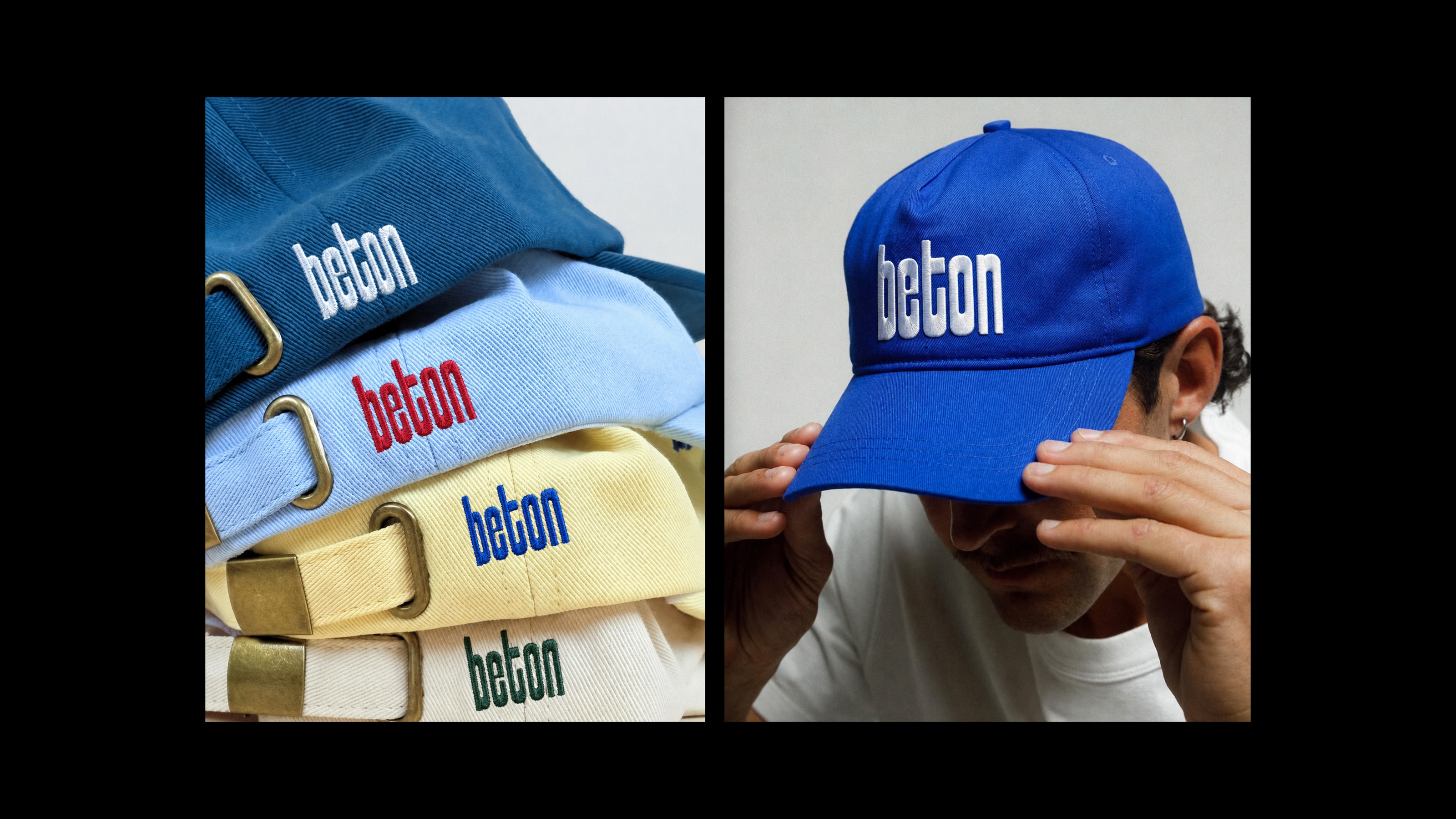 Beton Vienna — Beton visual identity — embroidered caps